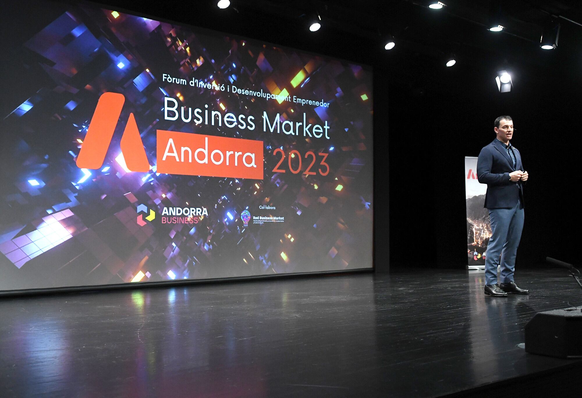 El ministre d&#039;Economia en funcions, Jordi Gallardo, en la inauguració de l&#039;Andorra Business Market 2023.