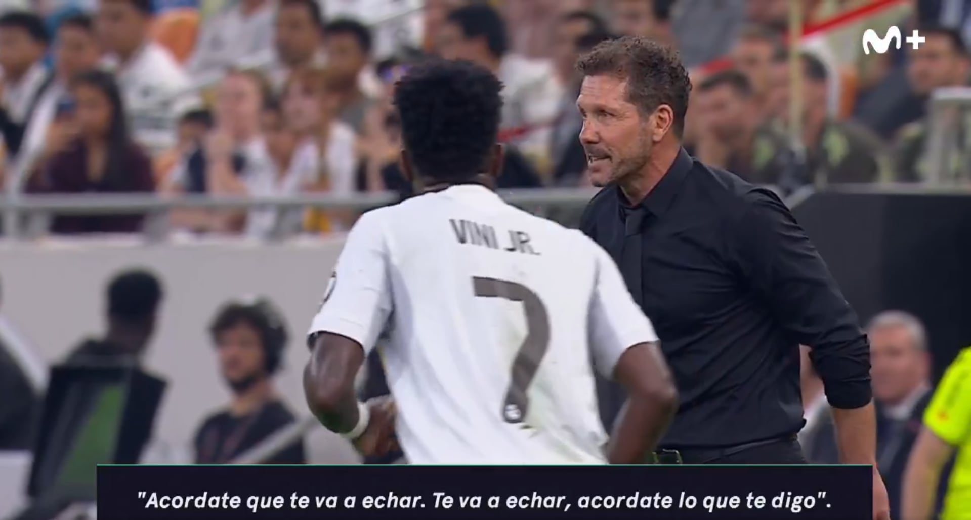 El pique entre Vinicius y Simeone en la semifinal de la Supercopa de España: "Te va a echar Florentino, 'acordate' de lo que te digo"