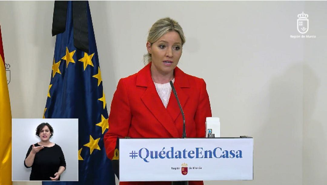 Ana Martínez Vidal, portavoz del Gobierno regional, en Consejo de Gobierno