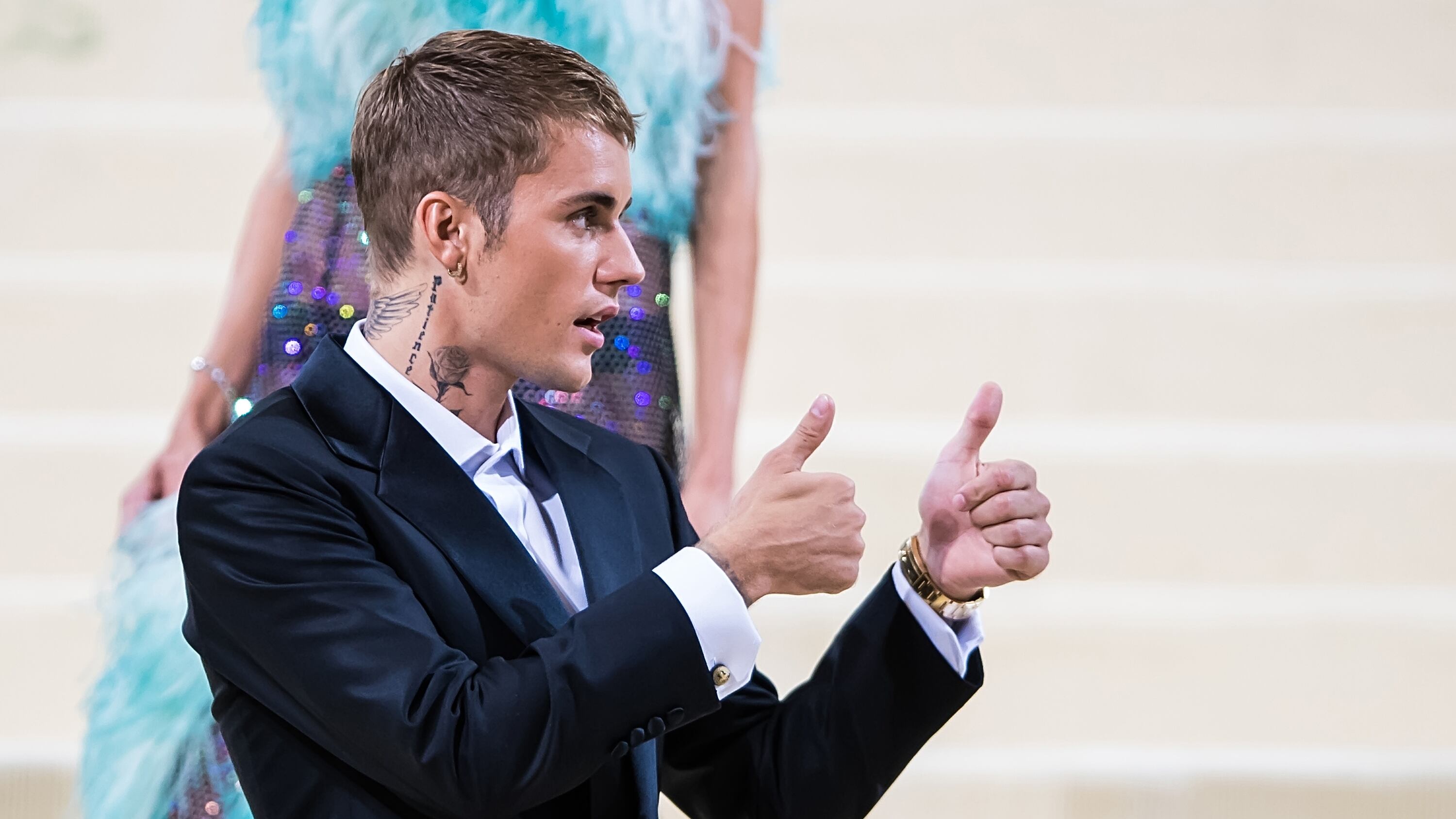 Imagen de archivo del cantante Justin Bieber en la gala MET de 2021