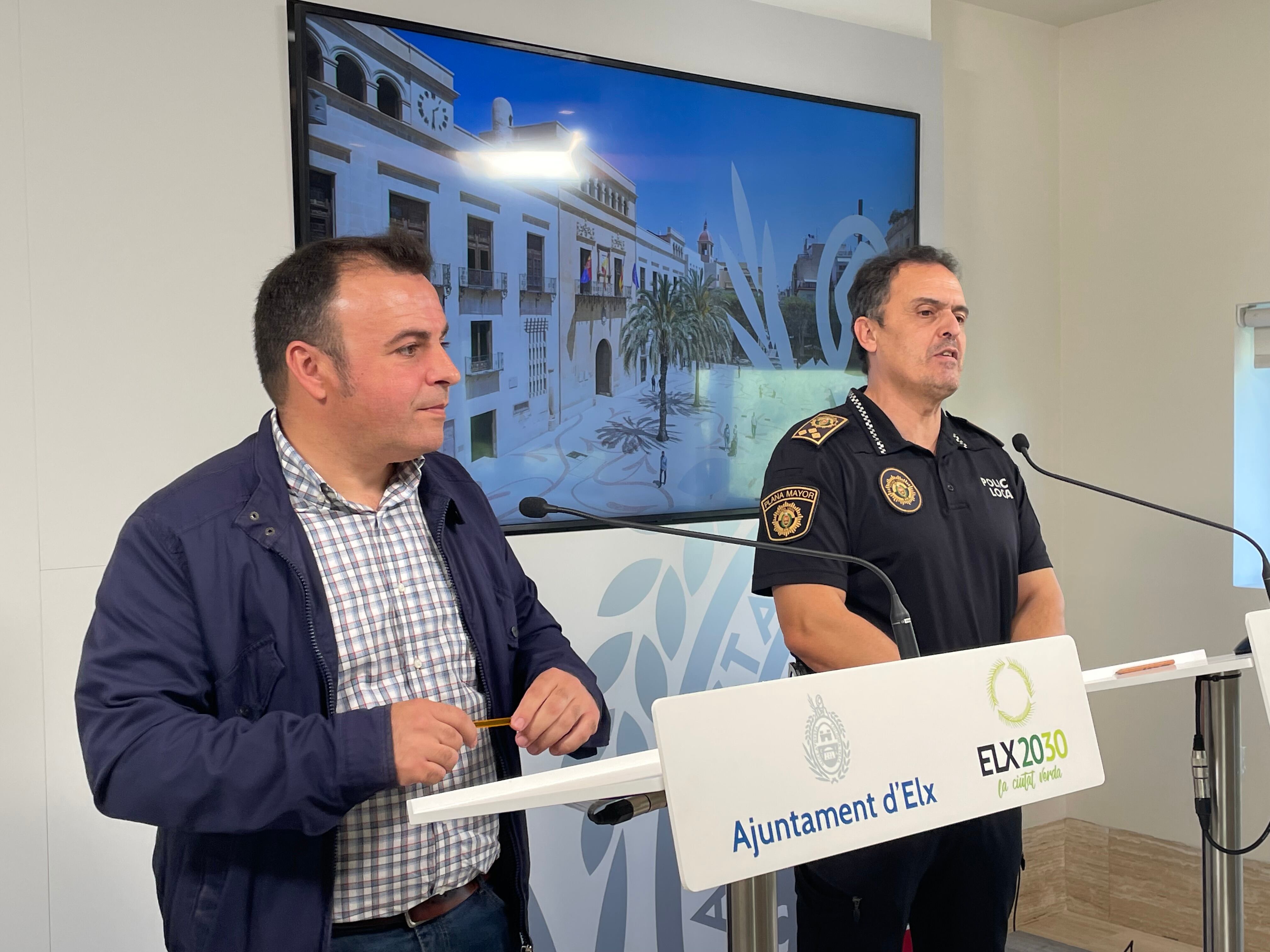 Concejal de Seguridad Ciudadana de Elche y el Comisario de la Policía Local