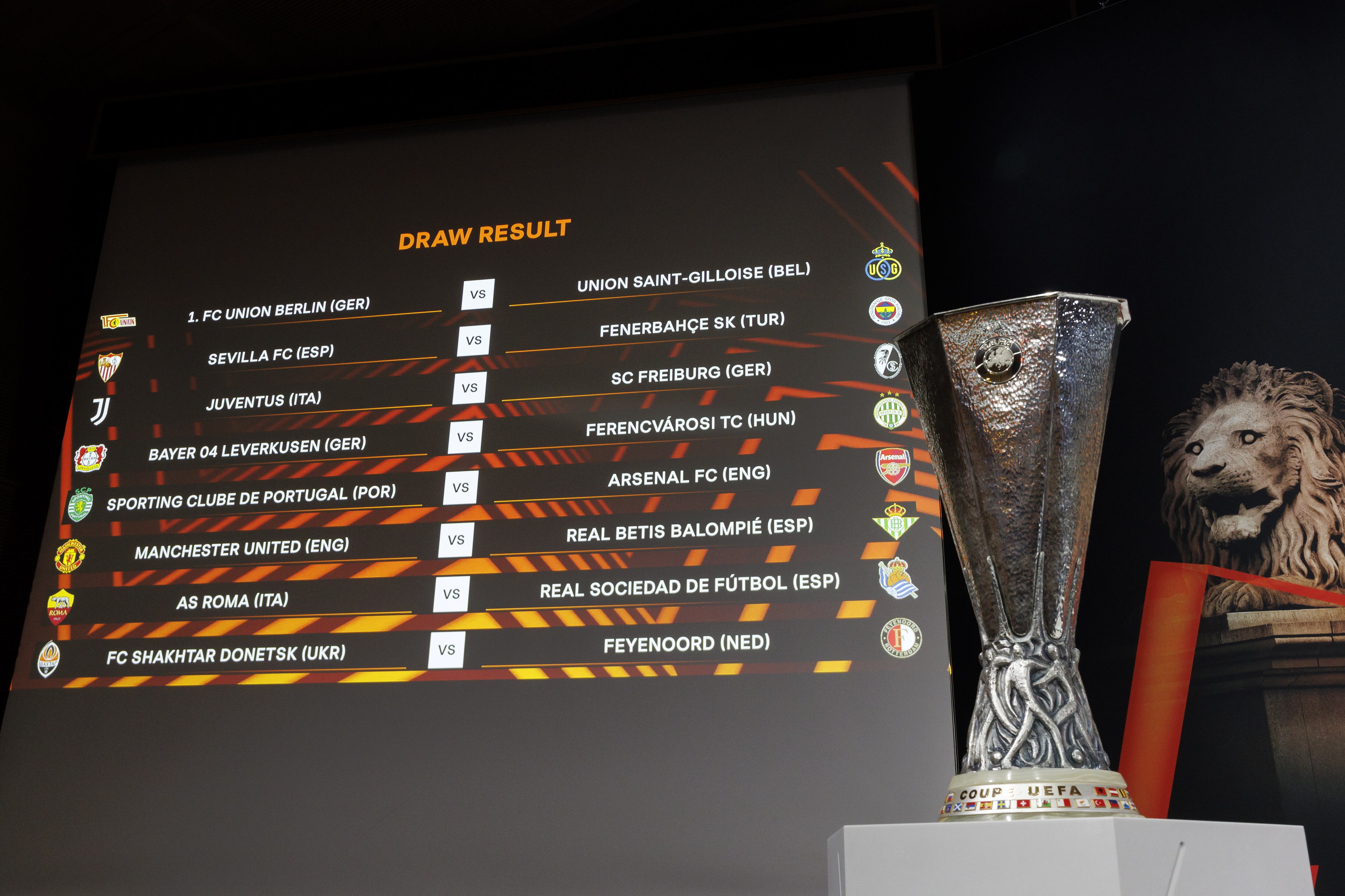 Los emparejamientos de los octavos de final de la Europa League.