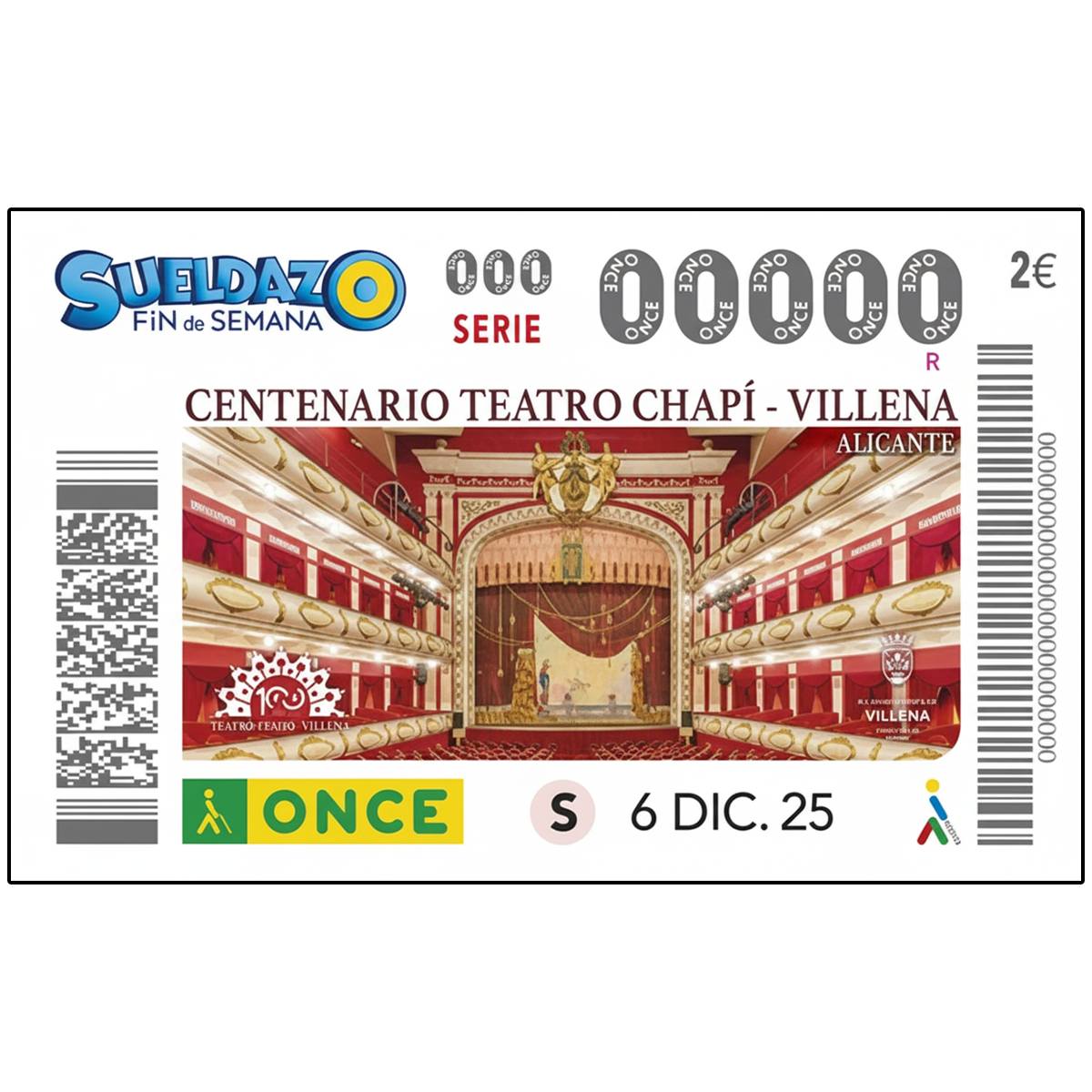 El cupón de la ONCE del sábado, con el teatro Chapí como tema