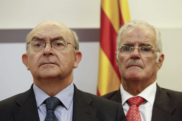 El Presidente del Tribunal Supremo de Justicia de Cataluña Miguel Ángel Gimeno (izquierda) y el Fiscal Jefe Superior de Cataluña José María Romero de Tejada (derecha).