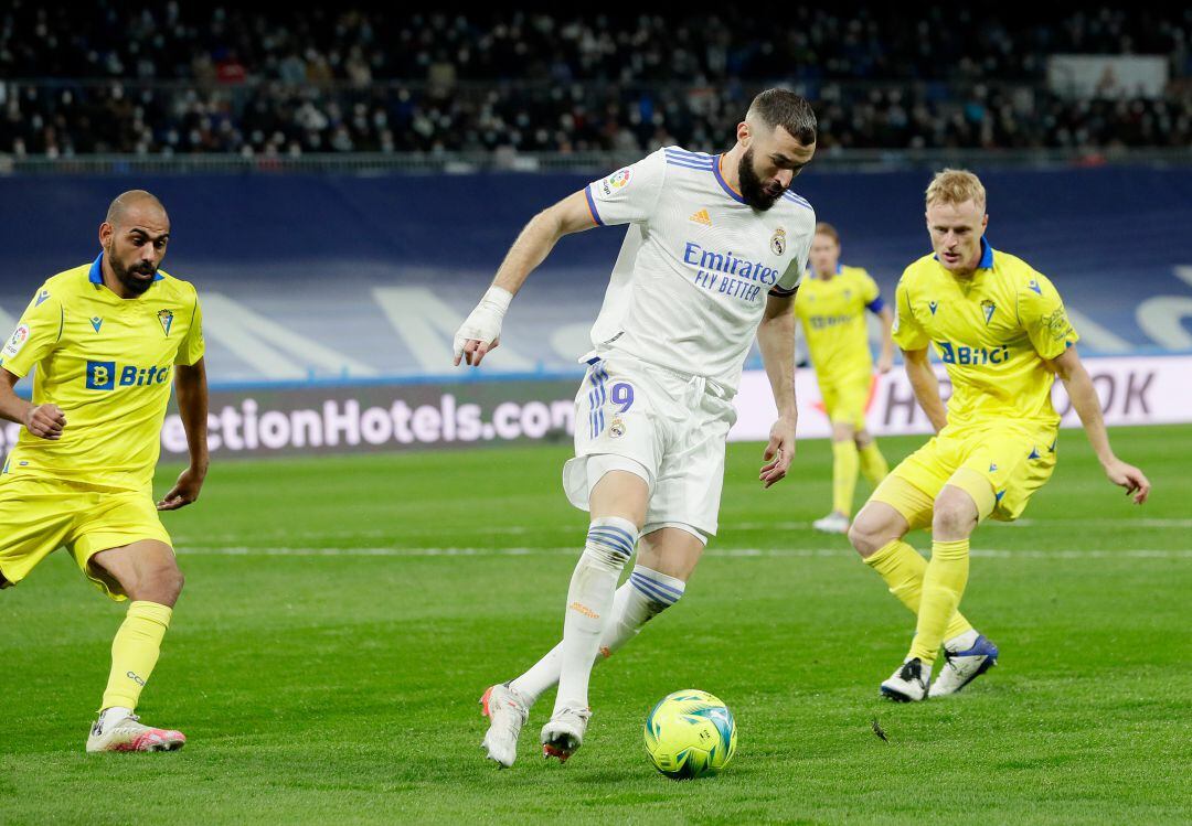 Benzema, durante el partido. 