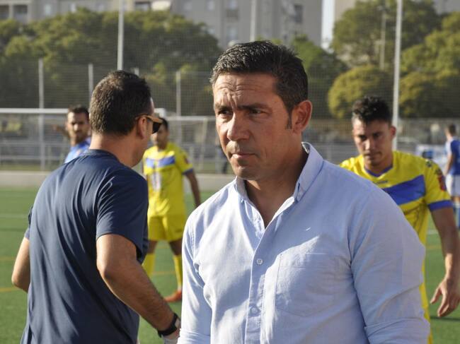 Juan Carlos Gómez durante el partido del domingo en La Granja