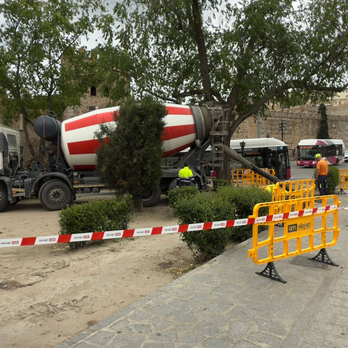 Las obras de la Vega en Toledo comienzan por el mirador a la Puerta de Bisagra