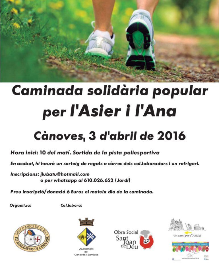 Cartell de la caminada solidària