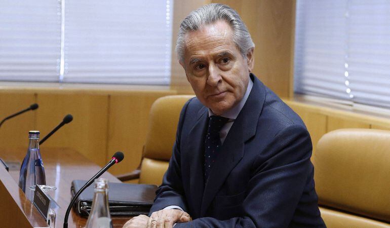 En la imagen, Miguel Blesa durante su comparecencia en la comisión de investigación de corrupción de la Asamblea de Madrid. 