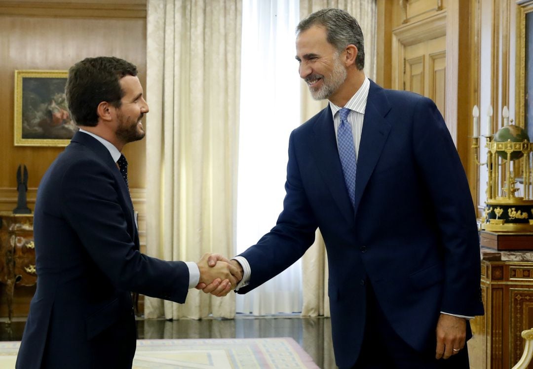 Pablo Casado y el rey Felipe VI