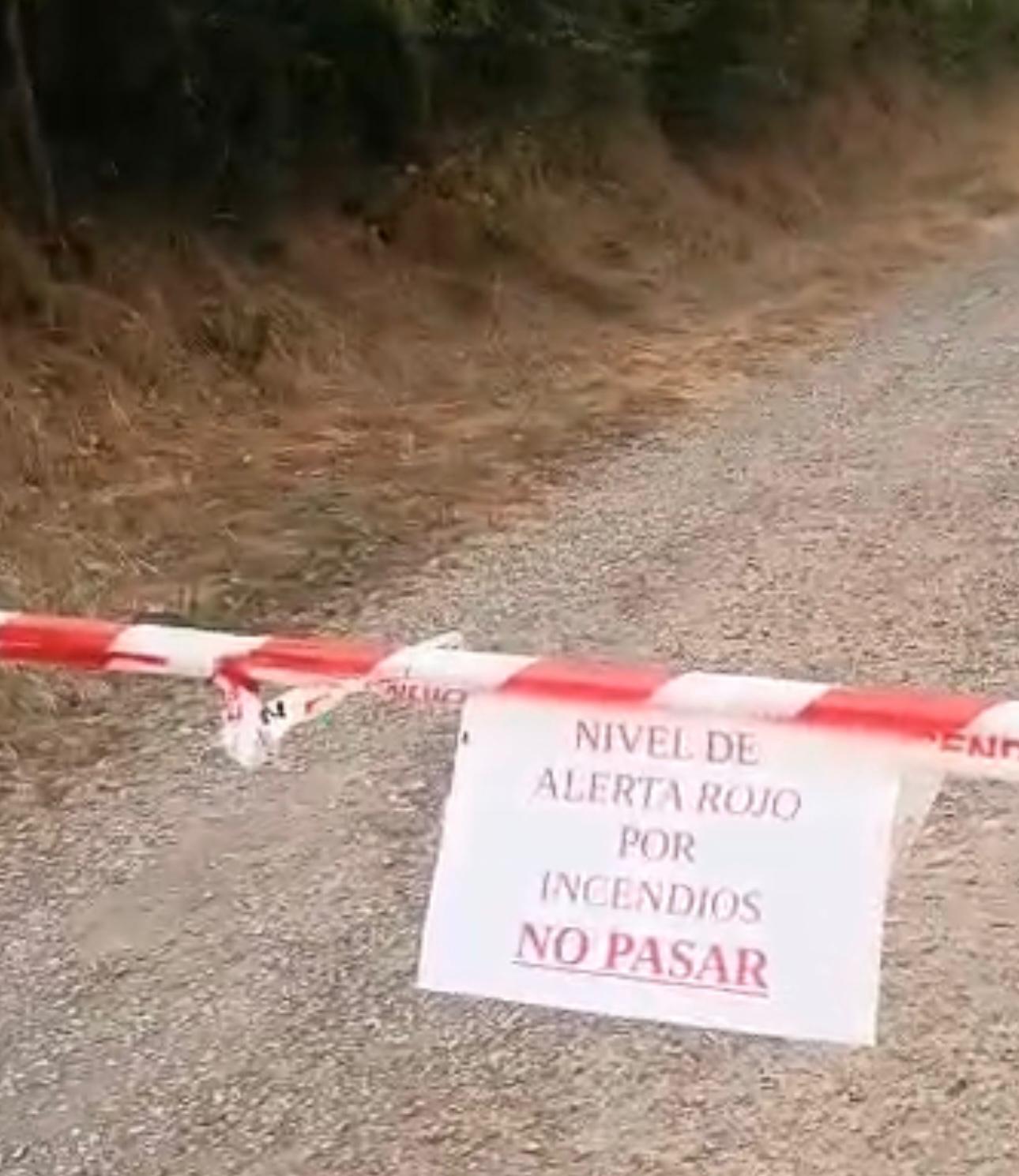 Cortado el paso por la pista que lleva a San Juan de la Peña, Navasa y el Parador de Oroel