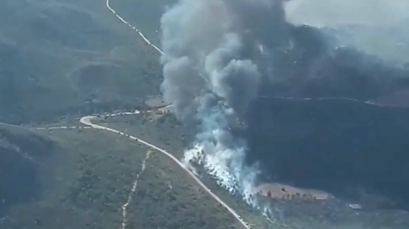 Incendio forestal en Hellín (Albacete)