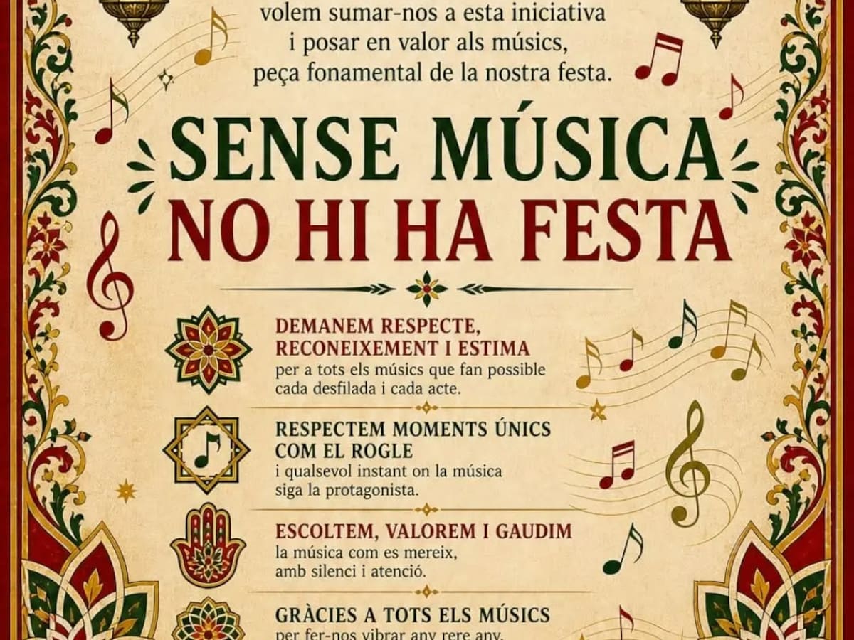 Comparsas de Biar ponen en marcha la campaña “SENSE MUSICA NO NI HA FESTA”