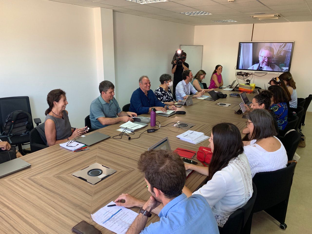 Un momento durante la reunión de coordinación del proyecto