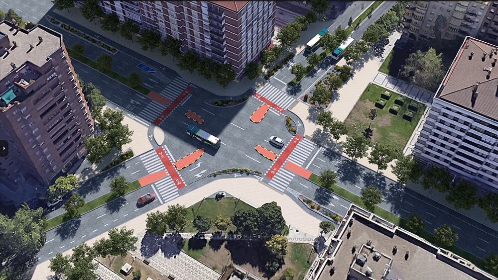 Proyecto de corredor sostenible en la Avenida de Pío XII