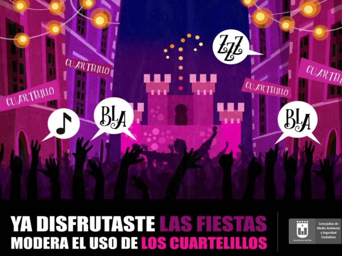 VÍDEOI Elda lanza una campaña para el “uso moderado” de los cuartelillos después de fiestas