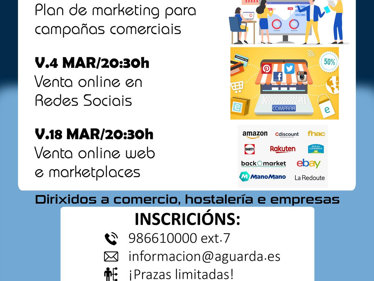 A Guarda oferta tres novos obradoiros gratuítos para comercio, hostalaría e empresas