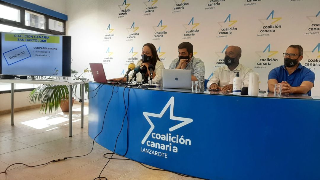 Concejales de CC en el Ayuntamiento de San Bartolomé.