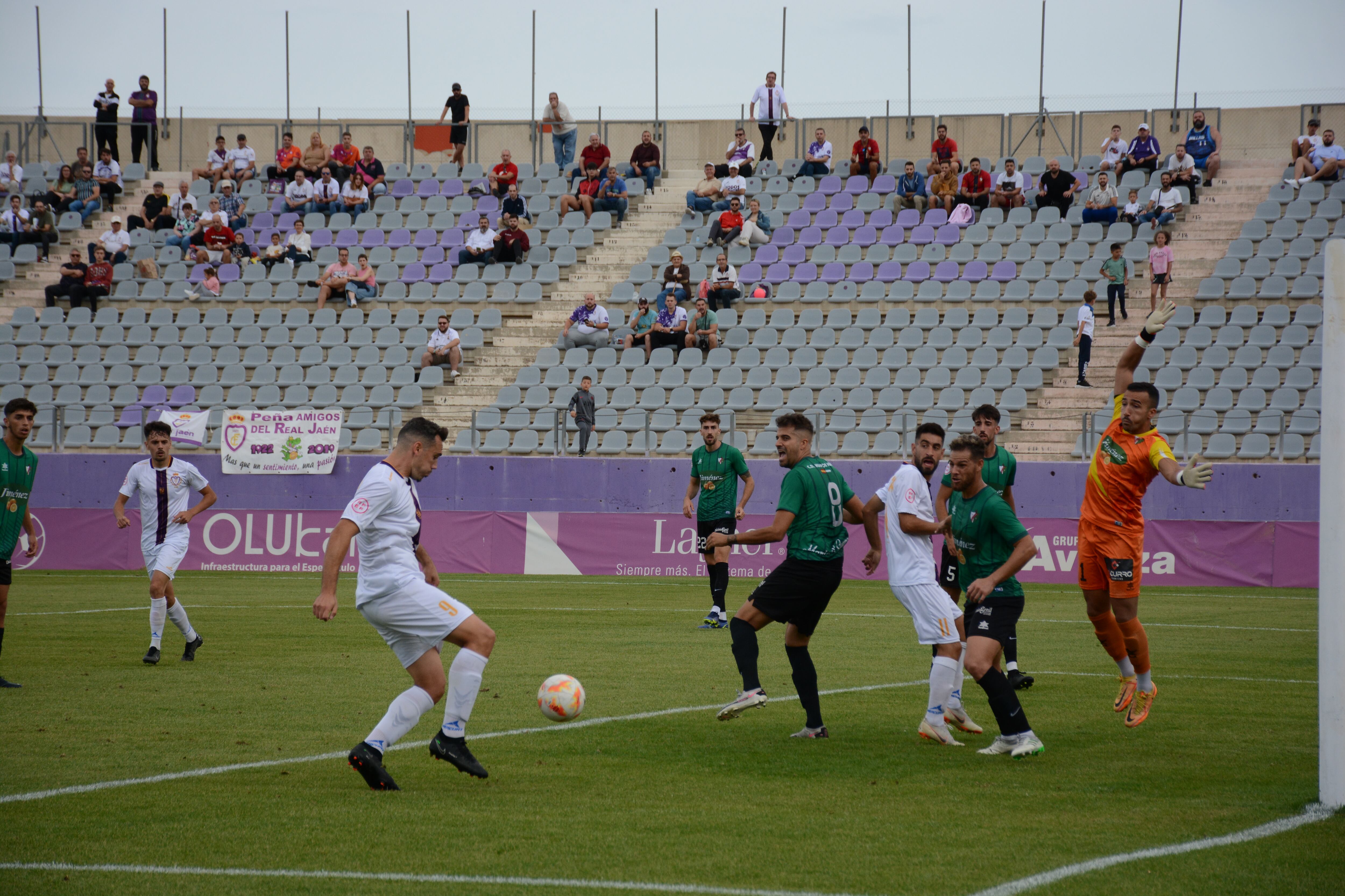 El jugador del Real Jaén estuvo falto de fortuna en la matinal del domingo. Tuvo varias oportunidades de gol pero no acertó en ninguna de ellas