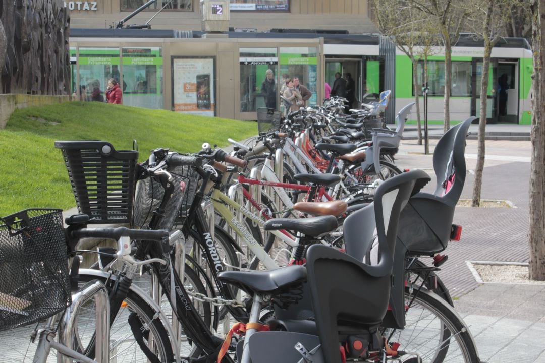 Bicicletas en las calles de Vitoria-Gasteiz