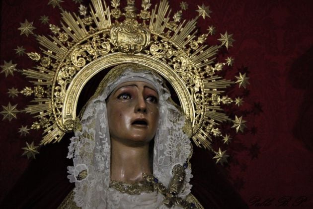 Imagen de la Virgen de Guía, titular de la Hermandad de la Sagrada Lanzada