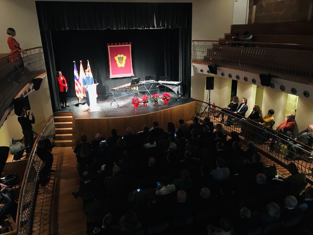 Imagen del acto celebrado en el Teatro España