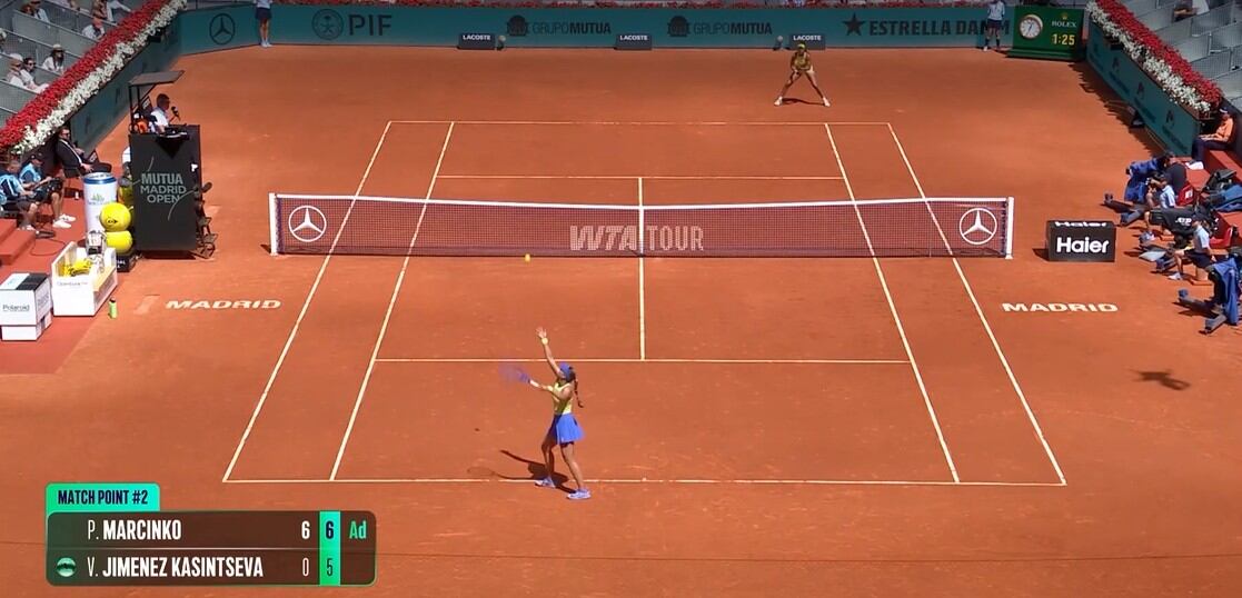 L'últim joc entre Vicky Jiménez i Petra Marcinko