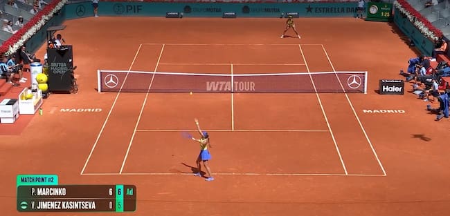 L'últim joc entre Vicky Jiménez i Petra Marcinko