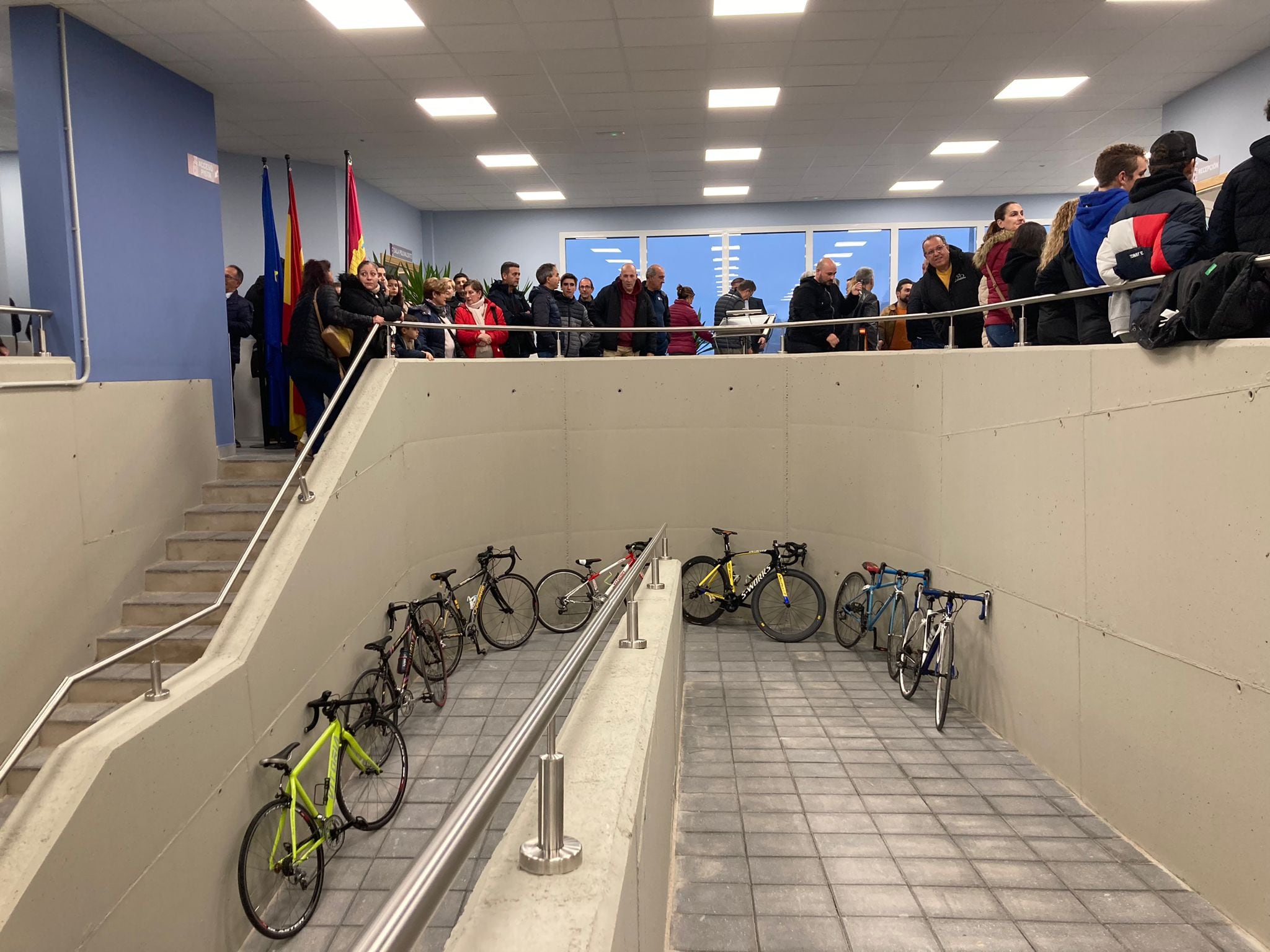 Imagen de la inauguración del velódromo de Valdepeñas (Ciudad Real)