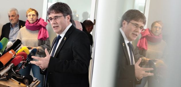 Rueda de prensa de Puigdemont en Berlín