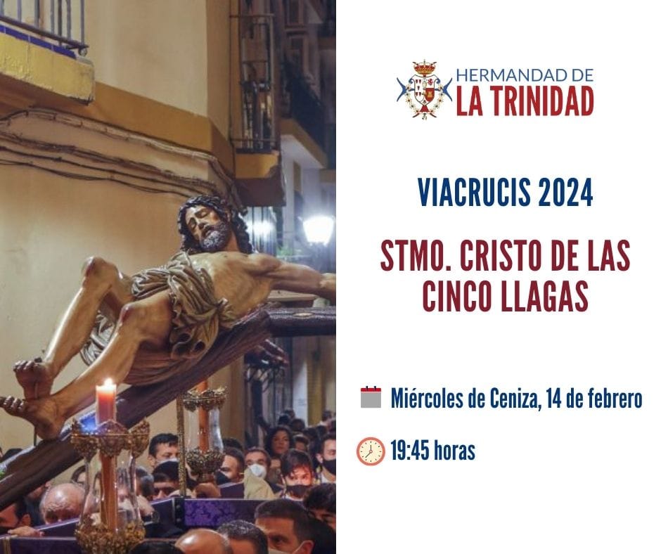 El Cristo de las Cinco Llagas protagoniza este Miércoles de Ceniza el primer vía crucis de la Cuaresma