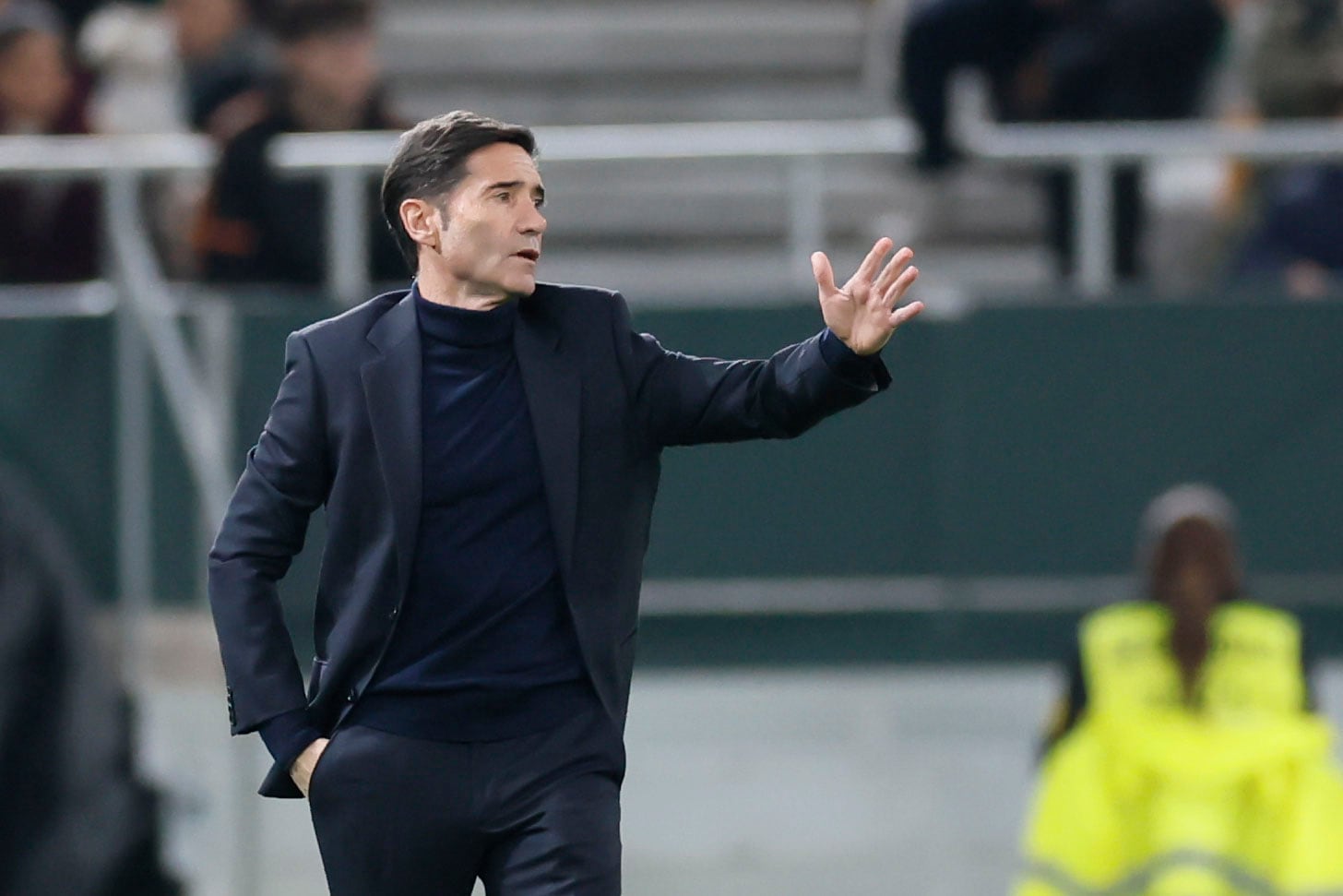 El entrenador del Villarreal Marcelino García Toral, durante el partido de LaLiga EA Sports entre el Betis y el Villarreal