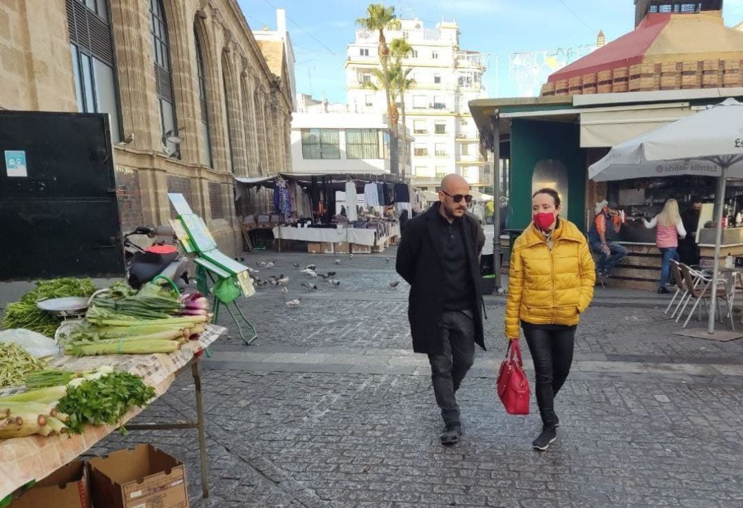 Aledaños de la Plaza de Abastos, en Jerez