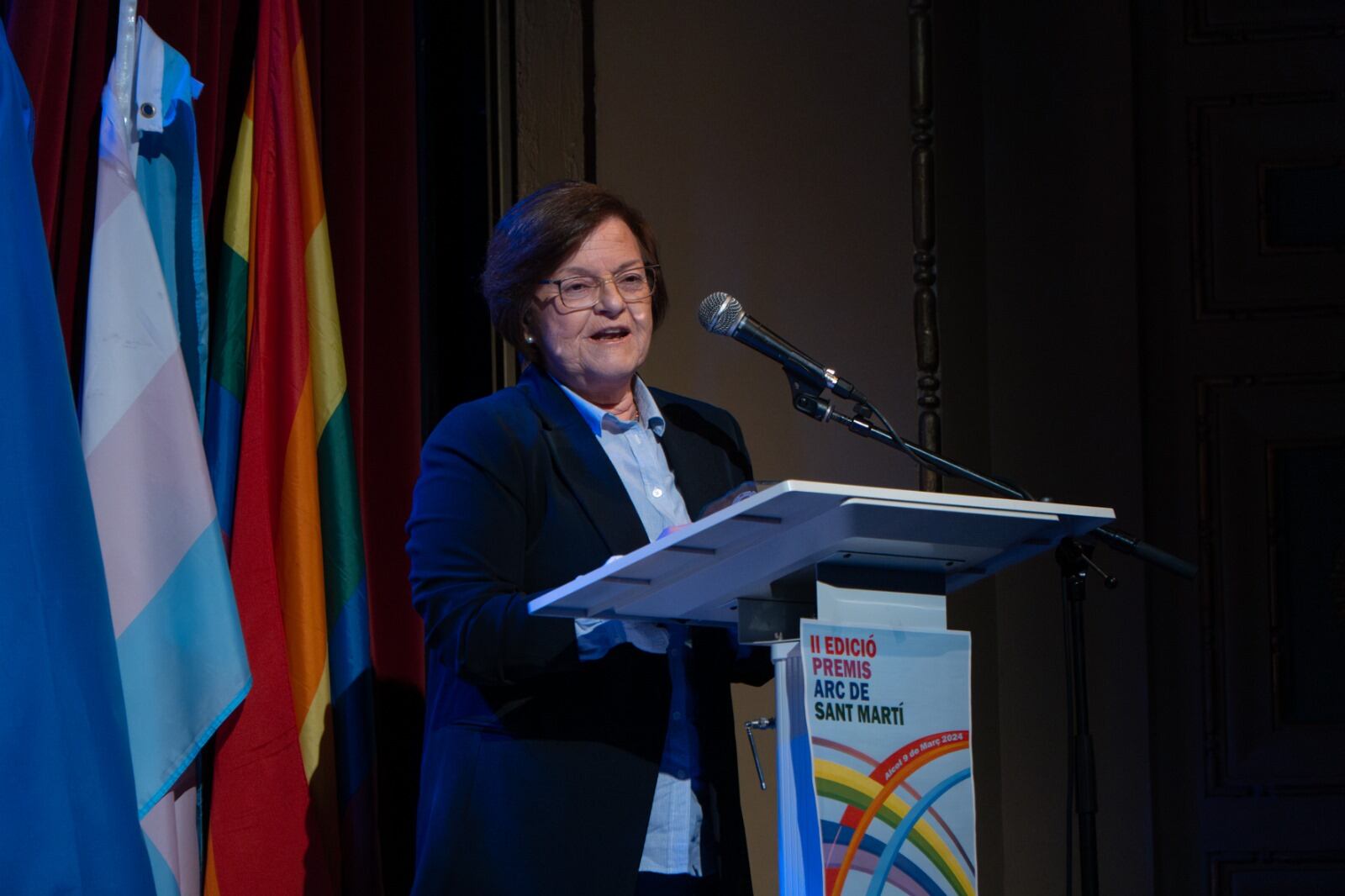 Amparo Albero en la entrega de premios