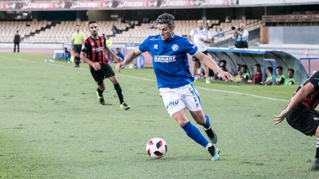 Juan Gómez durante un partido de liga en Chapín esta temporada