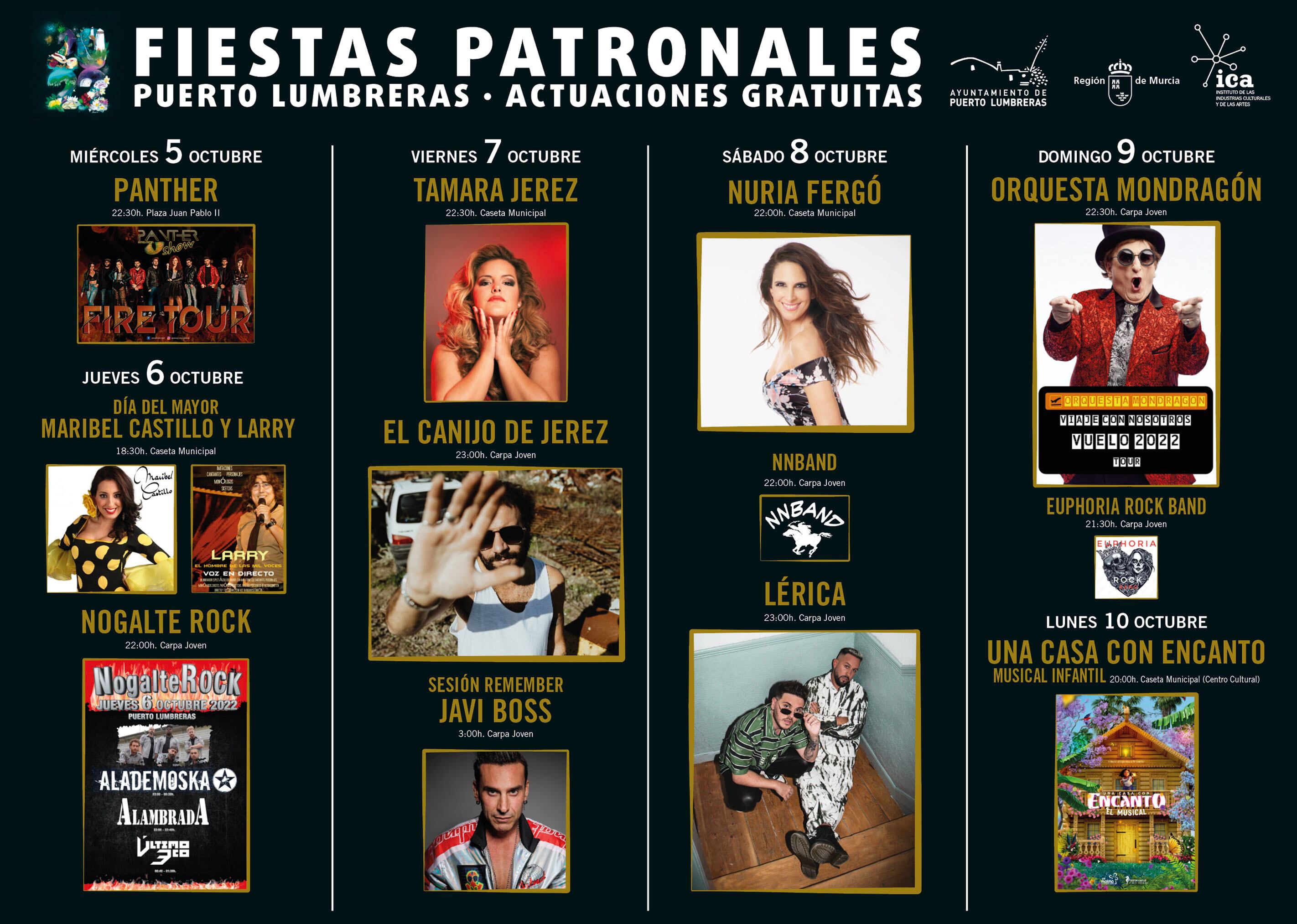 Cartel de las Fiestas Patronales de Puerto Lumbreras