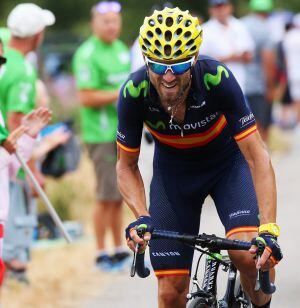 Valverde, ascendiendo en el Alpe d&#039;Huez