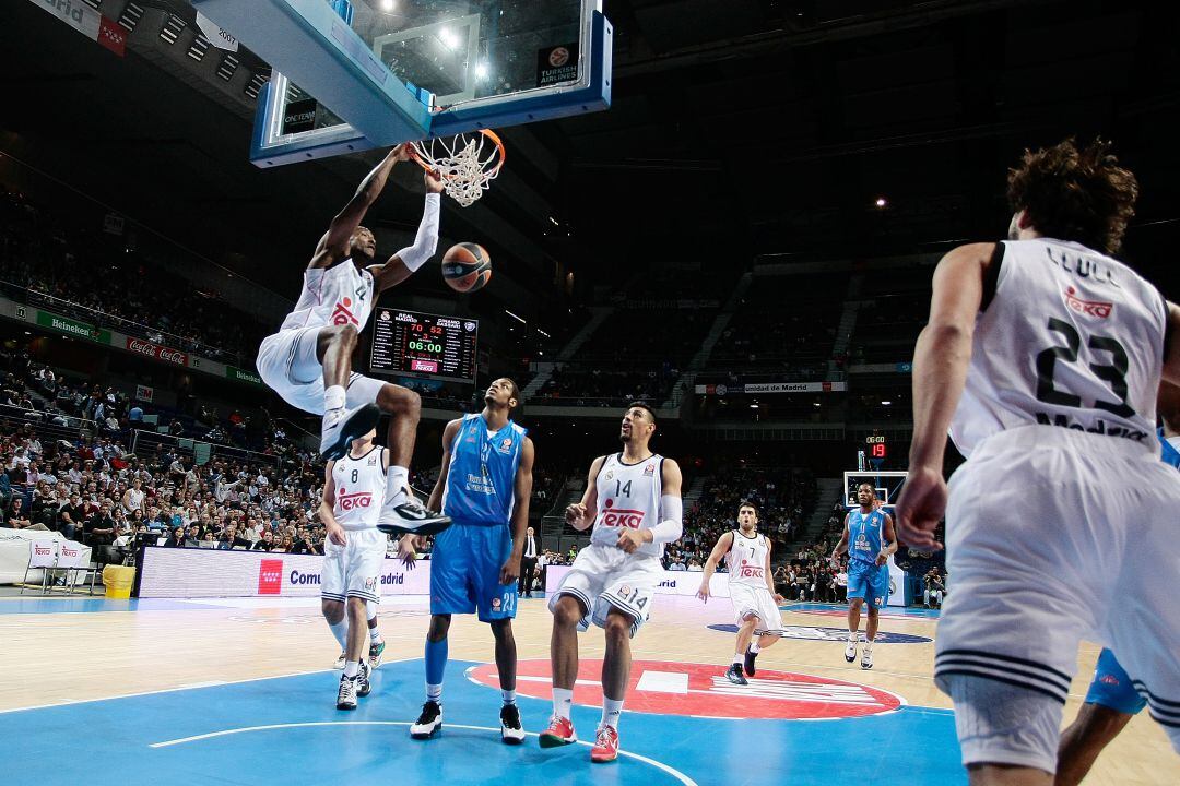 Marcus Slaughter, en un partido de la Euroliga con el Real Madrid.