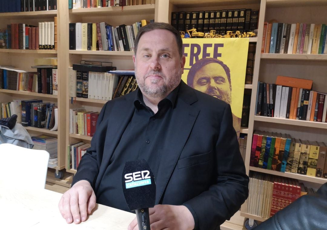 Oriol Junqueras, entrevistado hoy por Josep Cuní