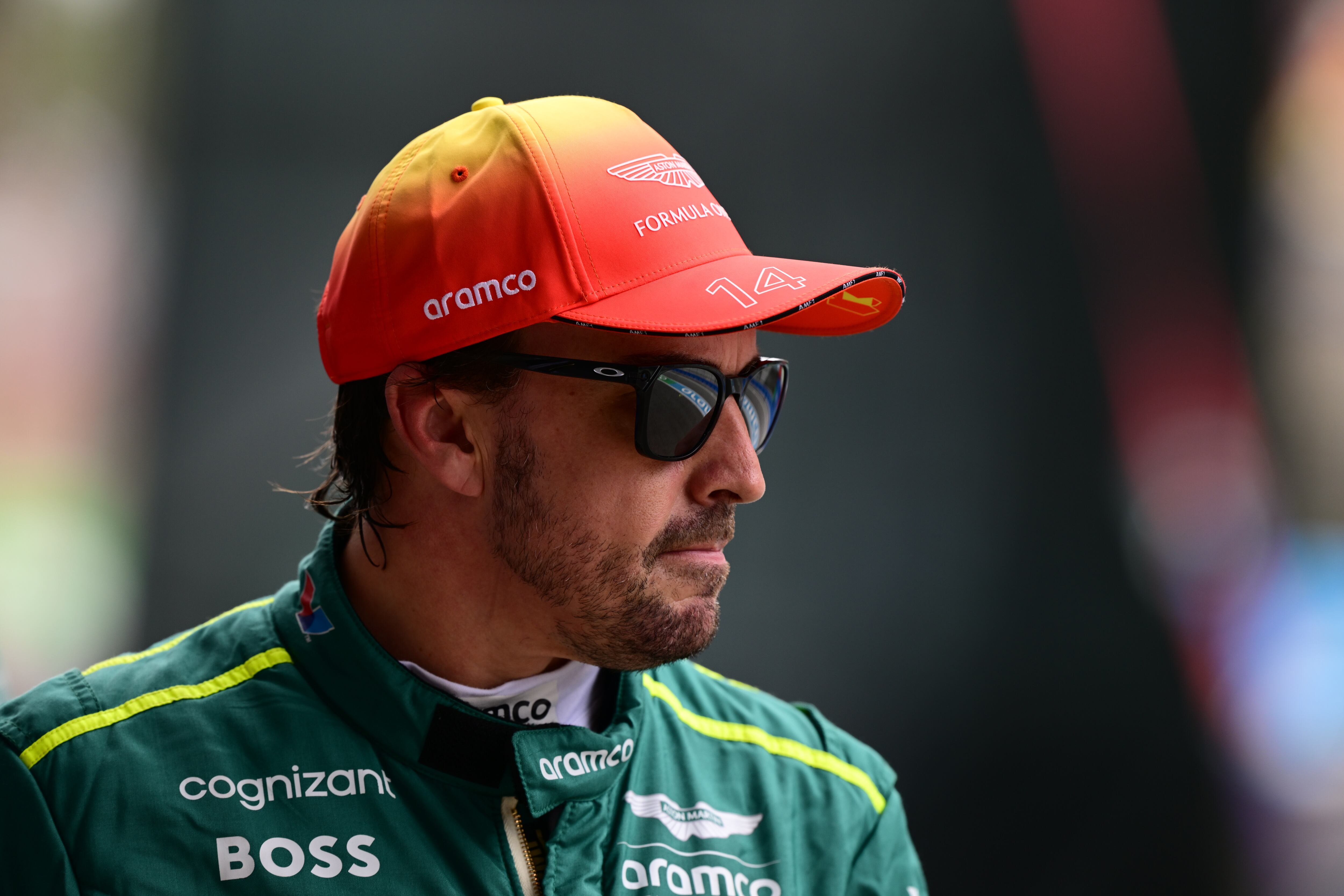 Fernando Alonso piloto del Aston Martin Cognizant F1 Team después de la finalización del GP de España