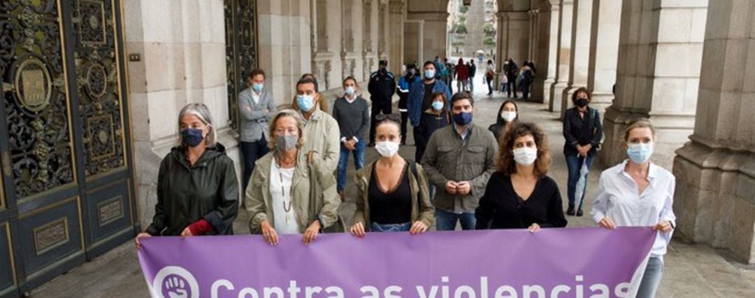 Minuto de silencio contra la violencia machista en A Coruña