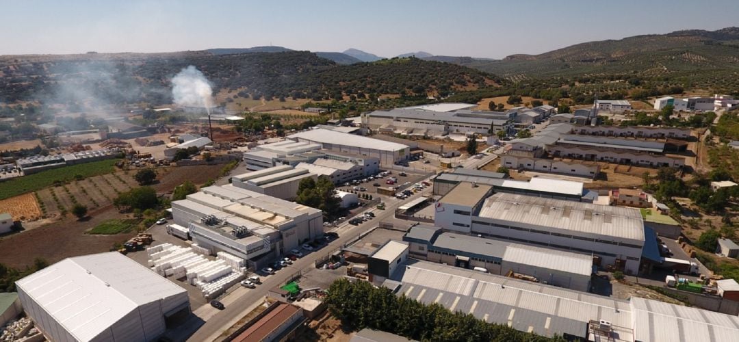 Vista aérea de la zona industrial de Alcalá la Real.