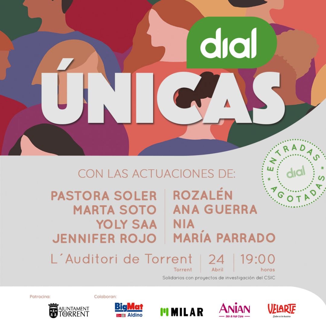 Entradas agotadas para el concierto &quot;dial Únicas&quot;