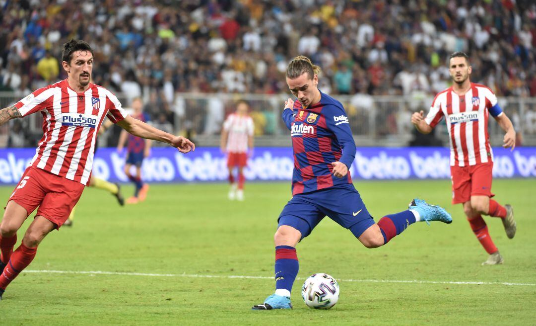 Antoine Griezmann, en un partido entre el Barcelona y el Atlético de Madrid.