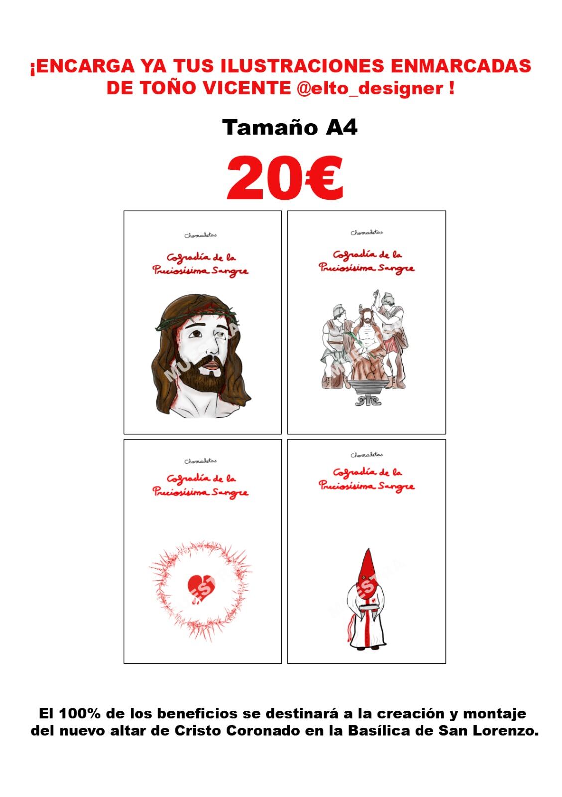 Anuncio de las láminas realizadas por la cofradía oscense