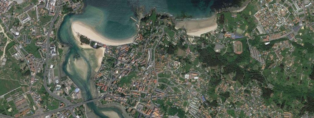 Vista aérea Ría de O Burgo, A Coruña