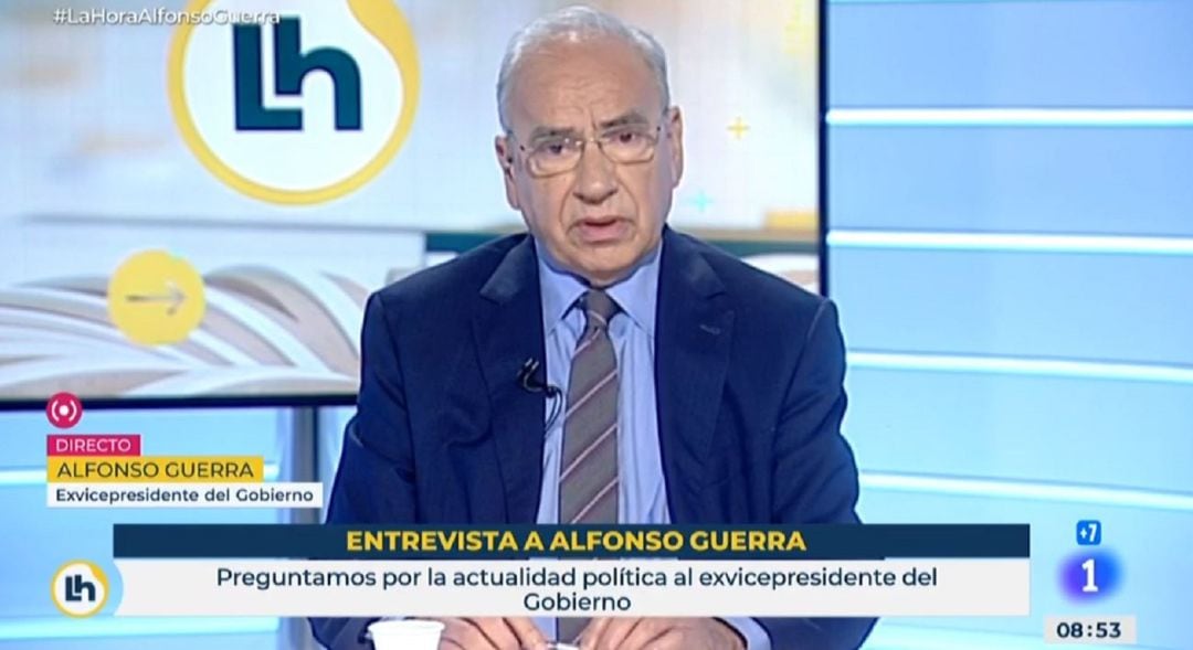 El exvicepresidente del Gobierno Alfonso Guerra.