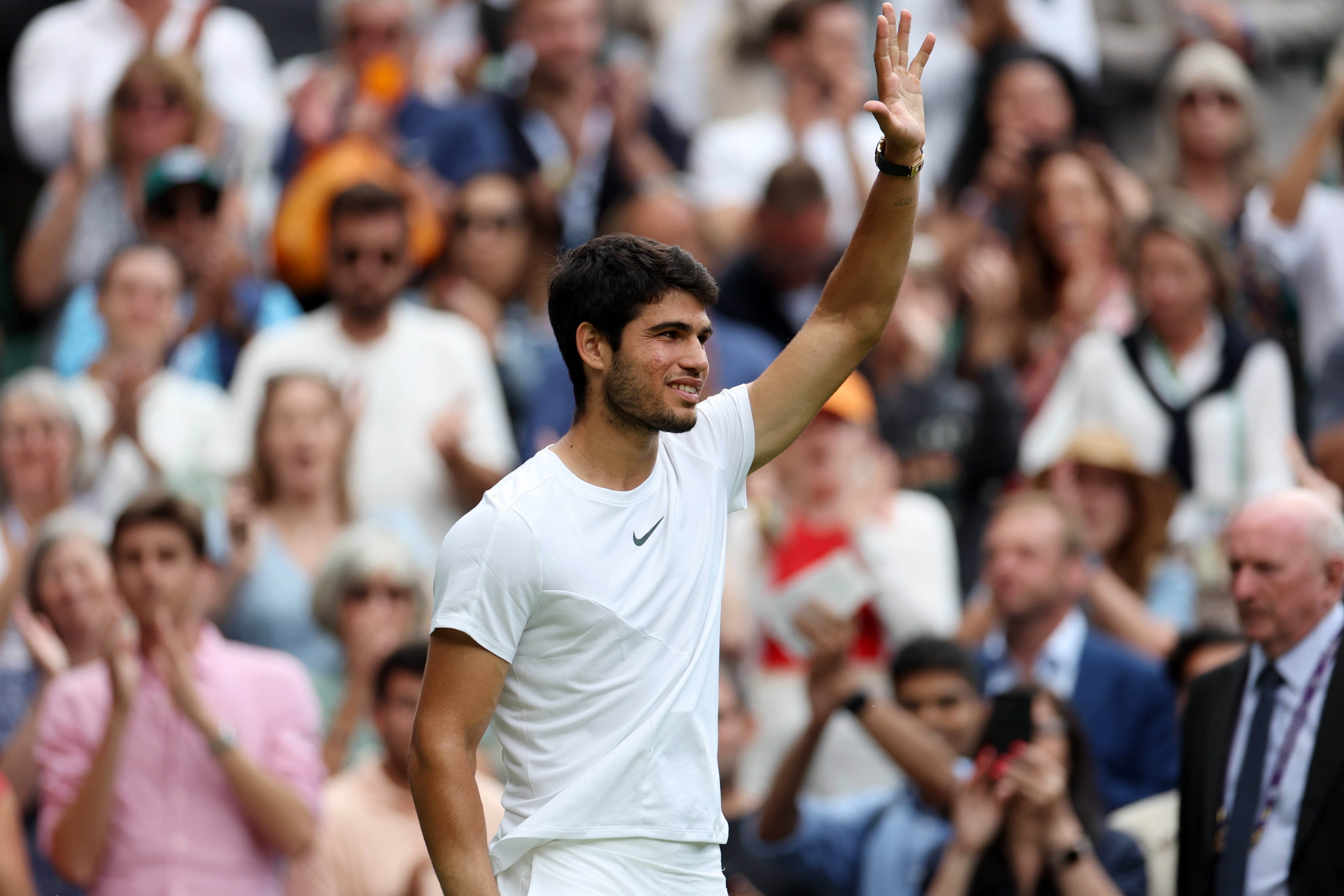 Alcaraz llega la semifinal de wimbledon y se enfrenta a Medvedev. (Tenis, Dinamarca, España, Reino Unido) EFE/EPA/ISABEL INFANTES EDITORIAL USE ONLY