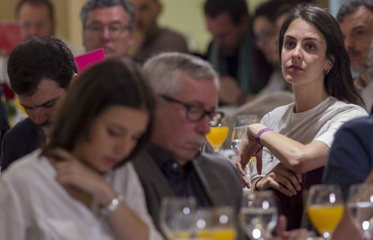 Rita Maestre durante un desayuno informativo esta semana en Madrid