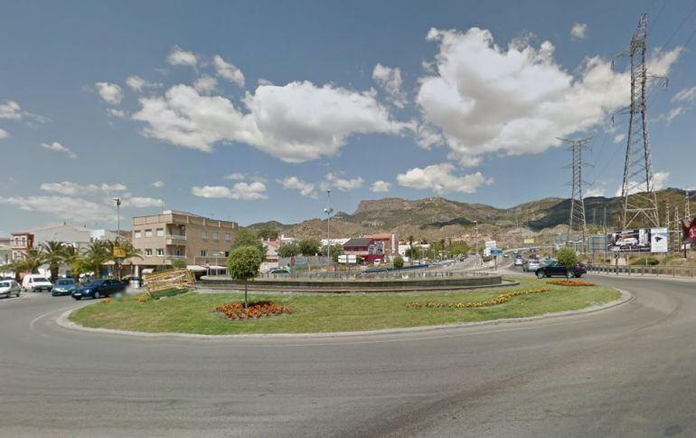 Rotonda de San Antonio, en el barrio del mismo nombre en Lorca